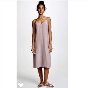 ATM Silk Charmeuse Slip Dress in Mauve.